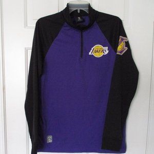 NBA Los Angeles Lakers Mens L/S Lightweight 1/4 Zip Jersey NWOT - Small